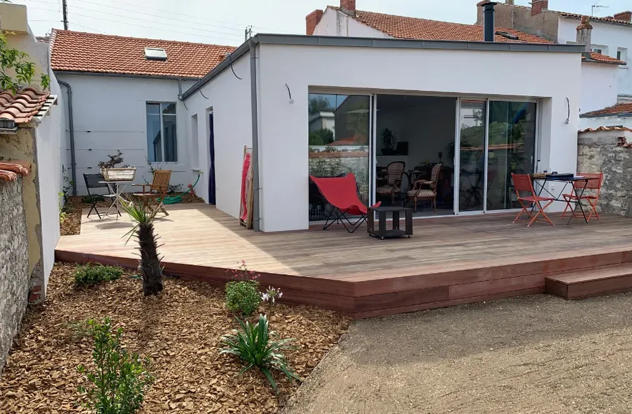Création d'une extension de maison, réalisation AJ2 contractant général